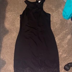 Form fitting black dress